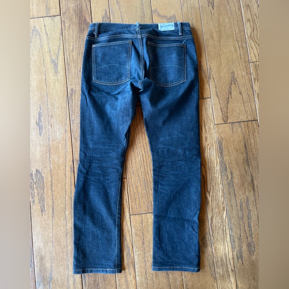 Men's The Stronghold Selvedge Slim Straight Leg Jeans with Spice Stitching 32" - Picture 8 of 10